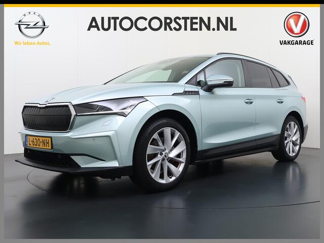 Skoda Enyaq iV 60 First Edition SOH 92% 3-Zone Ecc Adap.Cruise Stoel+Stuurverwarming Elek.Stoel+Memory Camera Apple Camera Android Auto Navi Pdc Keyless advanced Led Matrix Blind Spot Warning Lmv Privacy Glas Lane Assist DAB P-Assist GSM Draadloos laden Dealeronderhoude