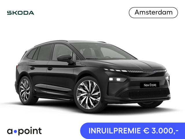 Skoda Enyaq iV 85 Sportline Tour Edition 286 pk | Trekhaak | Panorama Dak | Winter Pakket | Business Upgrade pakket - Advanced | Velgen: 21" lichtmetalen velgen Supernova, zwart gepolijst