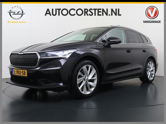 Skoda Enyaq iV 80 Warmtepomp Panoramadak Adap.Cruise 3-Zone Ecc Camera Stoel+Stuurverwarming Draadloze telefoonlader Elek.Achterklep Keyless Matrix Led File assistent Lmv 20"