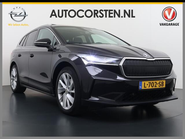 Skoda Enyaq iV 80 Warmtepomp Panoramadak Adap.Cruise 3-Zone Ecc Camera Stoel+Stuurverwarming Draadloze telefoonlader Elek.Achterklep Keyless Matrix Led File assistent Lmv 20"