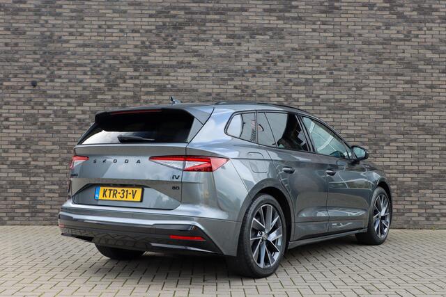 Skoda Enyaq iV 80 Sportline | SoH 98% | Crystal Face | Adaptieve cruise | Rijklaarprijs - incl.garantie