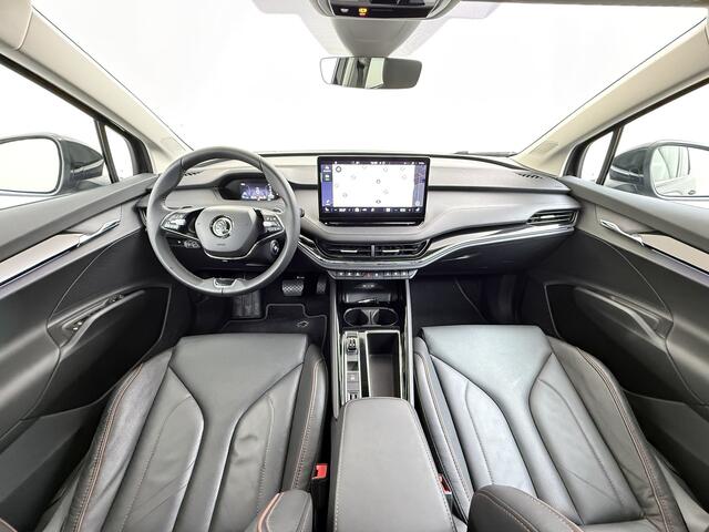 Skoda Enyaq iV 80 SOH 91% Warmtepomp Panoramadak Trekhaak Leder+Verwarmd Stuurverwarming Assistentie-Climate 2-Comfort-Pakket Adap.Cruise 3 Zone Ecc Camera Apple Carplay Android Auto Leder-pakket Keyless advanced Lmv Led P-Assist 1.000KG Trekgewicht 1e Eigenaar Origineel Nederlandse Auto