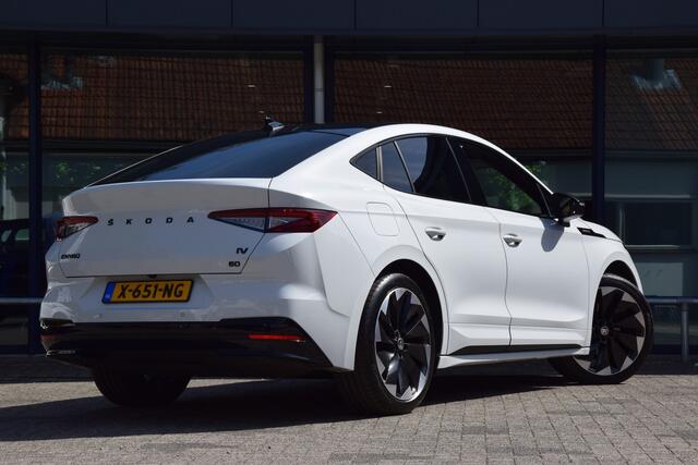 Skoda Enyaq iV Coupé 60 Sportline 180PK | Rijklaar incl. BOVAG Garantie | SOH 91,81% | Org. NL | Trekhaak | Panoramadak | Stoelverwarming | Apple Carplay/Android Auto | Velgen 21'' | El. Kofferklep |