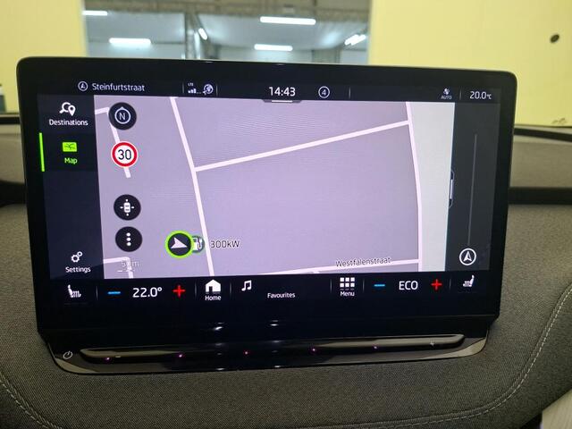 Skoda Enyaq iV 80 / SOH 91%/ AUTOMAAT/ 300 PK/ WARMTEPOMP/ PARK.SENSOREN V+A/ 360 CAMERA/ CRUISE/ STUUR+STOELVERWARM./ KEYLESS/ DIGITAL DASH/ RIJ-MODI/ NAVI/ CLIMA/ 19'' LMV