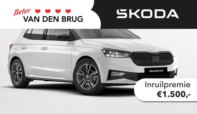 Skoda FABIA 1.0 TSI 95pk Monte Carlo | Stoelverwarming | A-stijl en dak in zwart