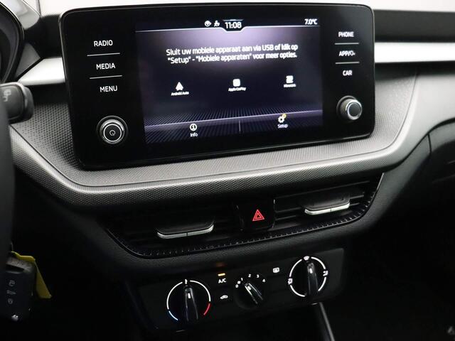 Skoda FABIA Ambition 1.0 TSI 95pk Cruise control, Airco, Parkeersensor achter, Radio, DAB, Bluetooth, LED koplampen, App connect