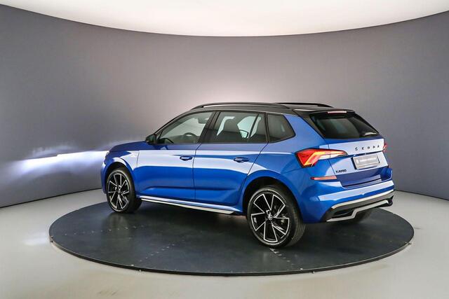 Skoda Kamiq Monte Carlo 1.0 TSI 110pk DSG Automaat Panoramadak, Adaptive cruise control, Elektrische achterklep, Achteruitrijcamera, Stoelverwarming, LED verlichting, Parkeersensoren