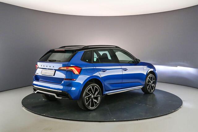 Skoda Kamiq Monte Carlo 1.0 TSI 110pk DSG Automaat Panoramadak, Adaptive cruise control, Elektrische achterklep, Achteruitrijcamera, Stoelverwarming, LED verlichting, Parkeersensoren