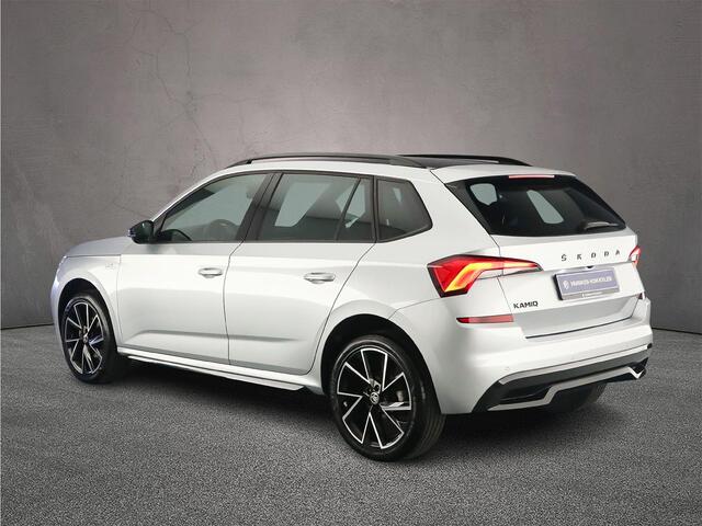 Skoda Kamiq Monte Carlo 1.0 TSI 110pk DSG Automaat Panoramadak, Achteruitrijcamera, Cruise control, Verwarmde voorruit, LED koplampen, Stoelverwarming, Parkeersensoren