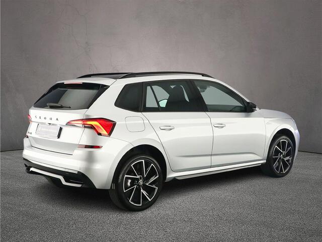 Skoda Kamiq Monte Carlo 1.0 TSI 110pk DSG Automaat Panoramadak, Achteruitrijcamera, Cruise control, Verwarmde voorruit, LED koplampen, Stoelverwarming, Parkeersensoren