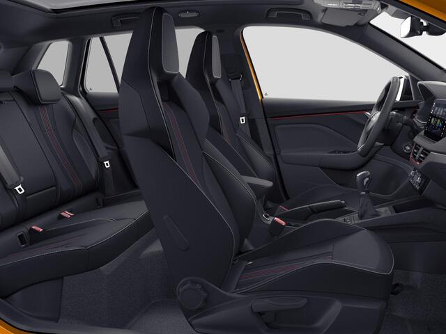 Skoda Kamiq Monte Carlo 1.0 TSI 115 pk 7 versn. DSG | 115 pk 7 vers. DSG | Wegklapbare Trekhaak | Navigatie Pakket | Travel Assist Plus | Winter Pakket | 18 inch Lichtmetalen Velgen Ursa Monte Carlo, Zwart