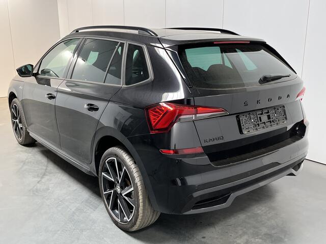 Skoda Kamiq 1.0 TSI Monte Carlo / PANO/ SMARTLINK/ STOELVERWARMING/ PARKEER SENSOREN V+A/ CAMERA/ CRUISE CONTROL/ ELEK.STOEL/ ELEK.ACHTERKLEP/ KEYLESS/ CLIMA/ DAB/ LED/ 18'' LMV