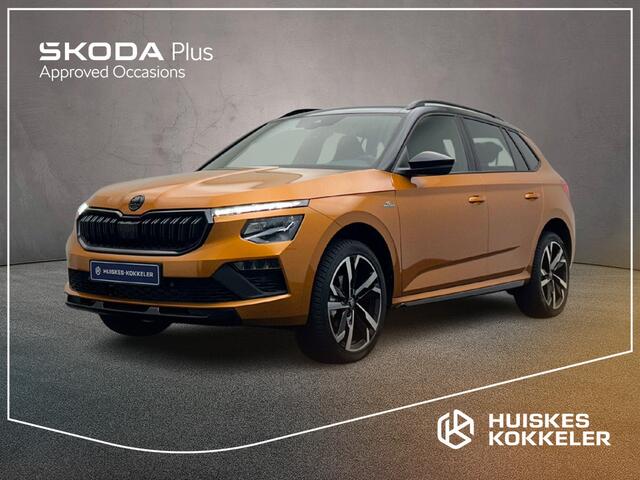 Skoda Kamiq 1.0 TSI Monte Carlo 115pk DSG Automaat, Trekhaak, Panoramadak, Stoelverwarming, Adaptive cruise control, LED matrix koplampen, Achteruitrijcamera, Apple CarPlay/Android Auto, Elektrische achterklep