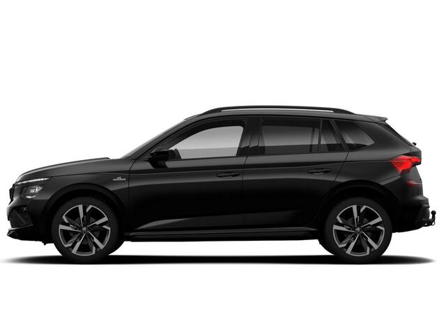 Skoda Kamiq 1.0 TSI Monte Carlo 115 pk 7 versn. DSG | Travel Assist Plus | Navigatie Pakket | Winter Premium & Charging | Trekhaak | Variabele Bagageruimtevloer Ruimtebesparend | Velgen: 18" lichtmetalen velgen Ursa Monte Carlo, zwart