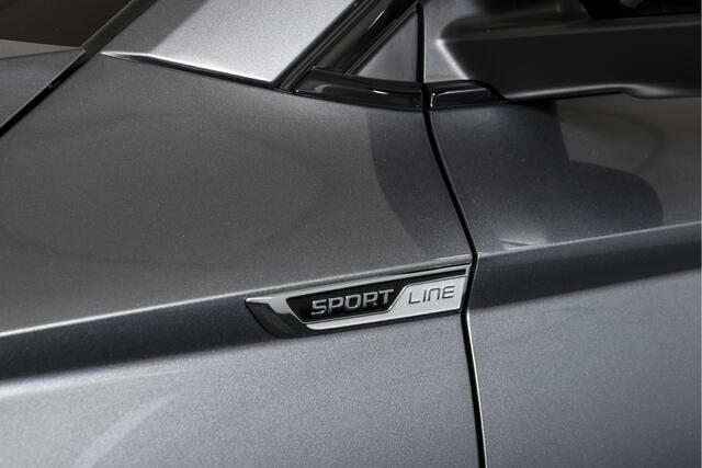 Skoda Karoq 1.5 TSI ACT 150 PK Sportline Business - Automaat | Dig. Cockpit | Adapt. Cruise | Stoel-Stuurverw. | PDC | Camera | NAV + App. Connect | ECC | DAB | Elek. Klep | Afn. Trekhaak | LM 19" |