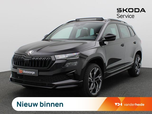 Skoda Karoq 1.5 TSI ACT Sportline Business 150PK DSG Pano-Schuifdak, Adaptieve Cruise Controle, Keyless, Virtual Pedal, Achteruitrijcamera, Stoel-Stuurverwarming, Side Assist, Trekhaak, 19" LM Velgen
