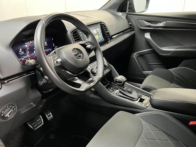 Skoda Karoq 1.5 TSI ACT Sportline Business / AUTOMAAT/ 360 CAMERA/ PARK. SENSOREN/ KEYLESS/ CRYSTAL LIGHTING/ STOEL-STUURVERWARM./ VIRTUAL COCKPIT/ ADAPT. CRUISE/ SMARTLINK/ NAVI/ CLIMA/ DAB/ 19" LMV