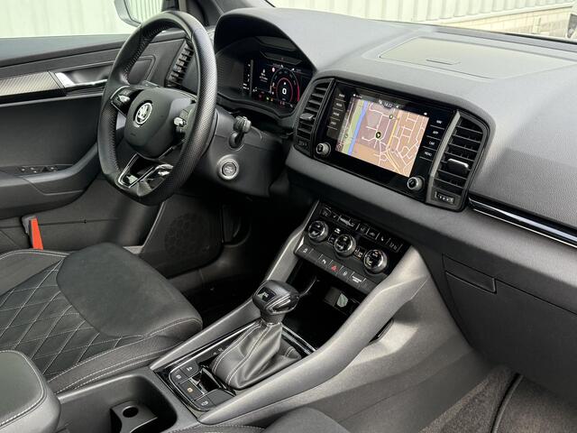 Skoda Karoq 1.5 TSI ACT Sportline Business / Nederlandse Auto / Dealer Onderhouden / All Seasonbanden / Trekhaak 1500 KG / Navigatie / Stoel- en Stuurverwarming / Adaptive Cruise Control / Voorruitverwarming / Climate Control /