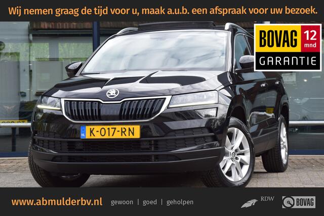 Skoda Karoq 1.5 TSI ACT 150PK Business Edition Plus DSG Automaat | Org. NL | BOVAG Garantie | Trekhaak | Panoramadak | Sportstuur | Full LED | Achteruitrijcamera | Navigatie | All Season Banden |