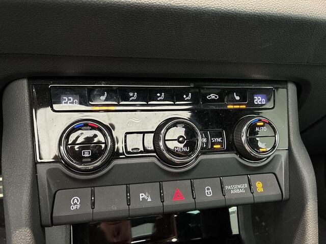 Skoda Karoq 1.5 TSI 150pk DSG Sportline Business · Panoramadak · Camera · Stuur- & Stoelverwarming · Trekhaak · Canton Audio · Dodehoeksensor · Keyless ·