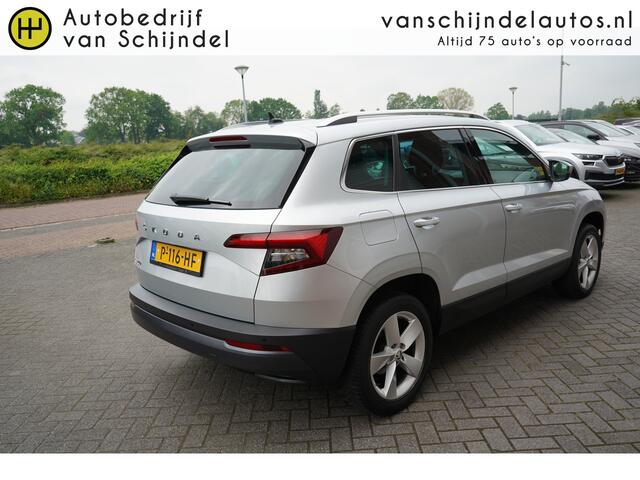 Skoda Karoq 1.5 TSI ACT 150PK BUSINESS EDITION PLUS ORIGINEEL NL PANORAMADAK CAMERA STOEL/STUUR/VOORRUITVERWARMING ANDROID/APPLECARPLAY NAVI ADAPTIEVE CRUISE PDC V+A LED 17INCH ENZ...