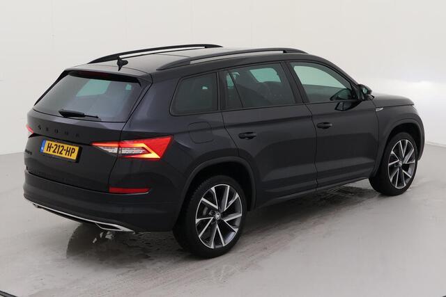 Skoda Kodiaq 1.5 TSI Sportline Business DSG/ Metallic/ Led/ Int. alcantara+ Leder/ Panoramadak/ Mem. Stoel/ Zwenkhaak/ Elec. K./ Camera/ Clima/ Navi/ Parkeersensor/ 20 lmv