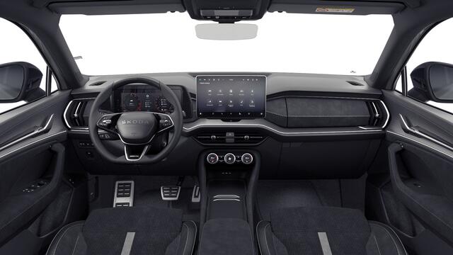 Skoda Kodiaq 1.5 TSI PHEV 204 6DSG Sportline Business Automaat | Multifunctioneel verwarmbaar 3 spaaks sportstuur incl. peddels voor recuperatie en HOD (hands off detectie) | KESSY (Keyless Entry and Start stop System)