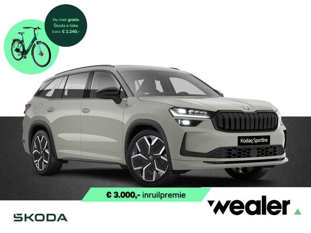 Skoda Kodiaq Sportline Business 1.5 TSI PHEV 204 PK GRATIS E-BIKE | Trekhaak | Panorama dak | 20" lichtmetalen velgen | Winter pakket