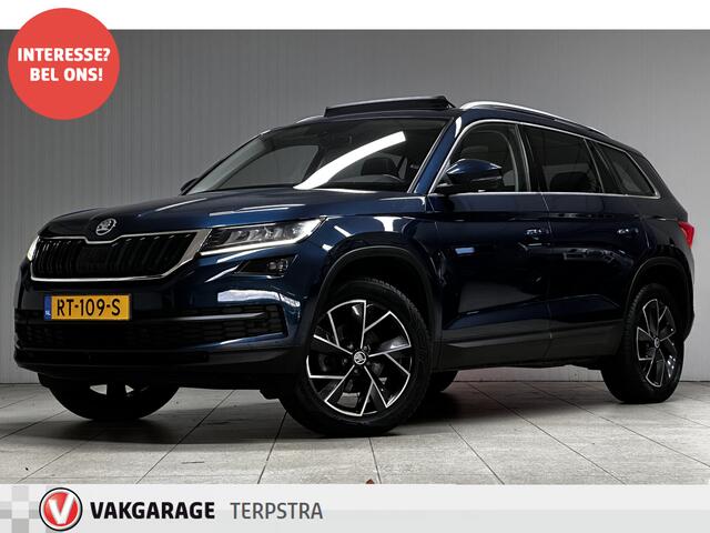 Skoda Kodiaq 1.4 TSI Style/ Open-Pano Dak!/ Trekhaak/ LED Koplampen/ Canton-Audio/ Elek.Stoel+Memory/ Stoelverw./ Keyless/ Apple+Android/ DAB+/ Clima/ Navi/ Cruise/ Bluetooth/ Multi.LEDER.Stuur/ Elek.Pakket/ Isofix/ PDC