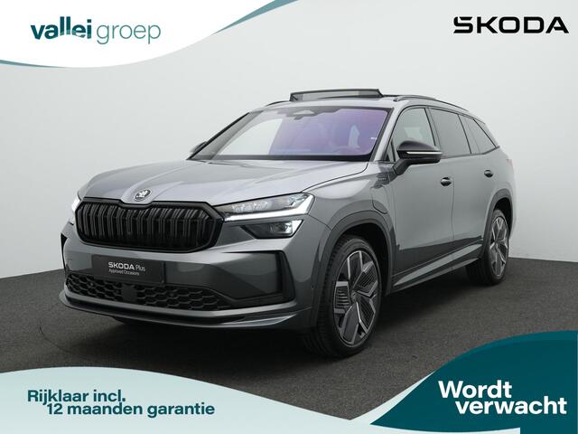 Skoda Kodiaq 1.5 TSI iV 204 pk DSG Sportline Business | Panoramadak | Geheugenstoelen | Adaptief onderstel | Head-up display | Canton | 360 camera | Matrix LED | Stuur-/achterbankverwarming