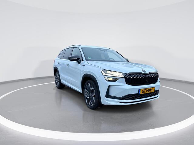 Skoda Kodiaq 1.5 TSI 204pk DSG PHEV Sportline Business · Panoramadak · CANTON Audio · 360gr. camera · Elektrische stoelverstelling · Achterbank verwarmd · 20'' inch · Apple/Android Car Play · Garantie t/m 24-11-2028 of 100.000km