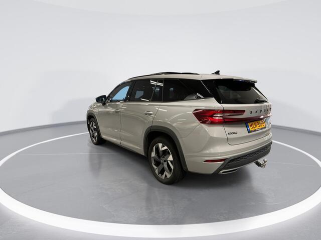 Skoda Kodiaq 1.5 TSI 204pk DSG PHEV Sportline Business · Panoramadak · Camera · Inklap. Trekhaak · Canton Audio · Elek. Verstelbare Stoelen + Geheugen · Side Assist · Keyless · Garantie t/m 13-05-2029 of 100.000km