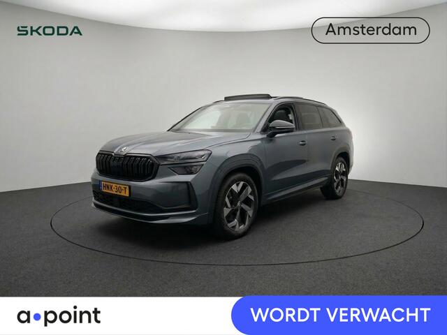Skoda Kodiaq 1.5 TSI PHEV Sportline Business 204 pk Automaat (DSG) | Verlengde garantie | Navigatie | Panoramadak | Trekhaak (wegklapbaar) | Parkeersensoren | Achteruitrijcamera | Stoelverwarming v/a |