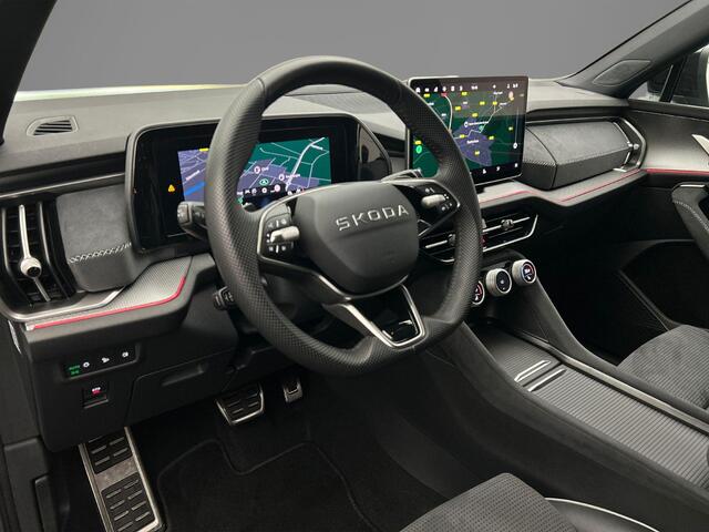 Skoda Kodiaq 1.5 TSI PHEV Sportline Business 204pk DSG Automaat Trekhaak, Adaptive cruise control, Achteruitrijcamera, LED matrix koplampen, Stoelverwarming, Achterbank verwarmd, Elektrische achterklep, App connect,