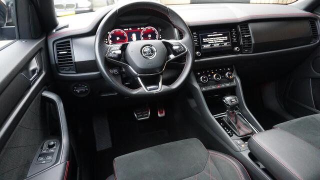 Skoda Kodiaq 2.0 TSI 245pk VRS 7-Zits DSG RS-Seats Pano.Dak Stuur/Stoelv.w. Trekhaak 20inch LM Sfeerverlichting RS Mode *Unieke Skoda* 62561km!