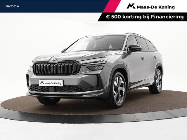 Skoda Kodiaq 1.5 TSI 204pk DSG PHEV Sportline Business · Wegklapbare Trekhaak · Camera · Elek. Bestuurdersstoel · Apple/Android Car Play · 19'' Inch · Garantie t/m 11-01-2030 of 100.000km
