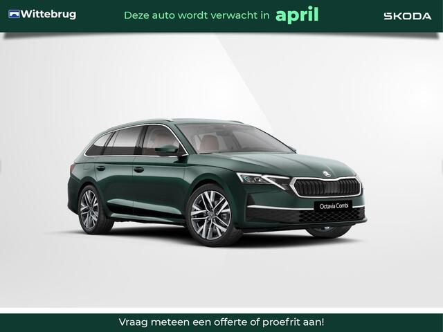 Skoda OCTAVIA Combi 1.5 TSI MHEV Business Edition Plus Suite cognac / Trekhaak / Panorama-schuif-/kanteldak / Chrome pakket /Light & view pakket / 18"lichtmetalen velgen / Dodehoeksensor / Winter pakket / ¤2000 Inruilpremie
