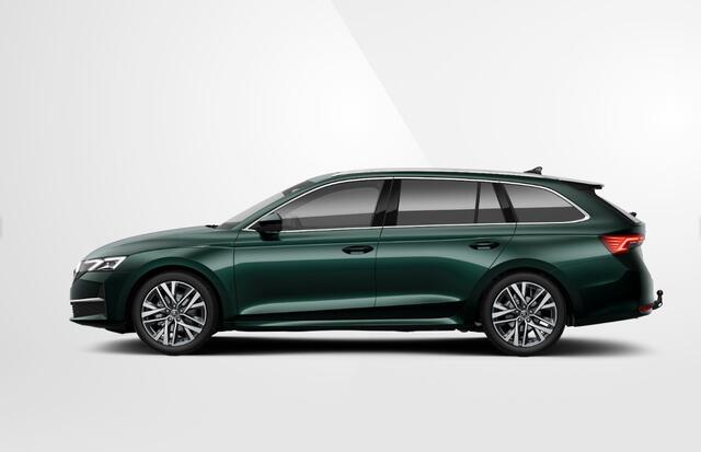Skoda OCTAVIA Combi 1.5 TSI MHEV Business Edition Plus Suite cognac / Trekhaak / Panorama-schuif-/kanteldak / Chrome pakket /Light & view pakket / 18"lichtmetalen velgen / Dodehoeksensor / Winter pakket / ¤2000 Inruilpremie