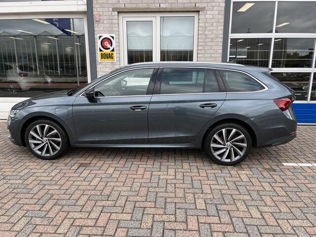 Skoda OCTAVIA Combi 1.4 TSI iV PHEV Style / AUTOMAAT/ LEER/ ELEKTR. STOEL/ STOELVENTILATIE/ STOEL VERWARM. V+A/ STUUR VERWARM./ DIGITAL DASH/ HEAD-UP DISPLAY/ ADAPT. CRUISE/ PARK. SENSOREN + CAMERA/ NAVI/ SMARTLINK