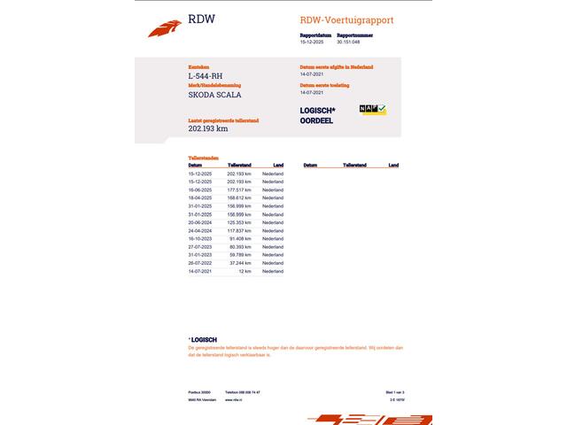 Skoda SCALA 1.0 TSI Style goed onderhouden, Carplay, Stoelverw. PDC, Clima, Keyless Go