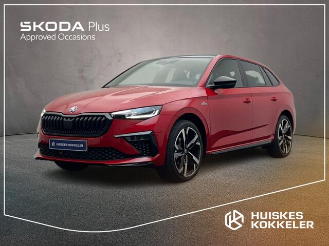 Skoda SCALA Monte Carlo 1.0 TSI 115pk DSG Automaat Trekhaak, Panoramadak, Adaptive cruise control, Achteruitrijcamera, Stoelverwarming, LED koplampen, Parkeersensoren