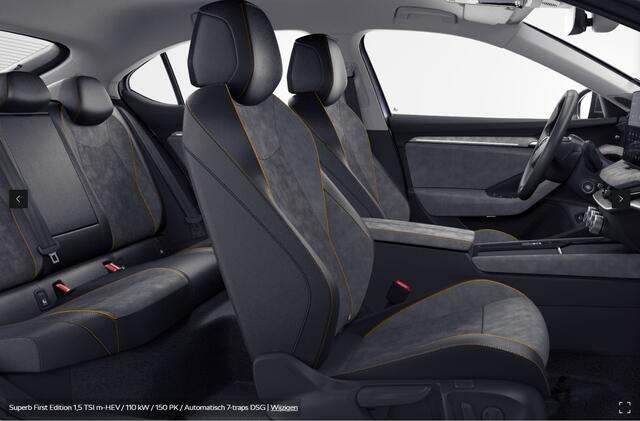 Skoda SUPERB 1.5 TSI MHEV First Edition/ Lounge interieur/ Trekhaak wegklapbaar/ 18''inch Lichtmetalen velgen/ Chrome pakket Met ¤ 2.000,00 inruilpremie