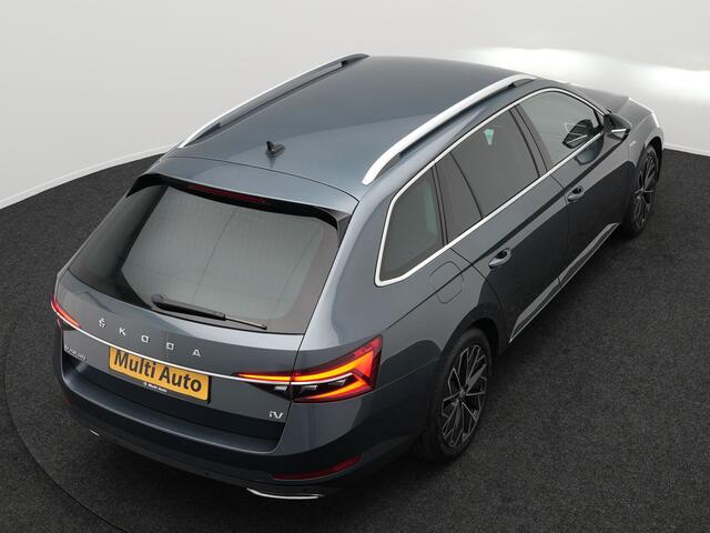 Skoda SUPERB Combi 1.4 TSI iV Laurin & Klement Plug in Hybrid 218pk PHEV | Lederen Sportstoelen Memory | Adaptive Cruise | Sfeerverlichting | 360 Camera | Appel Carplay | Crystal LED | Virtual | Canton Audio | DAB |