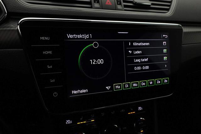 Skoda SUPERB Combi 1.4 TSI iV 218PK DSG Sportline Business | Pano | Matrix LED | Geheugenstoelen | Leder/alcantara | Navi Columbus | Adaptief onderstel | Stoel-/achterbankverwarming | ACC | Keyless