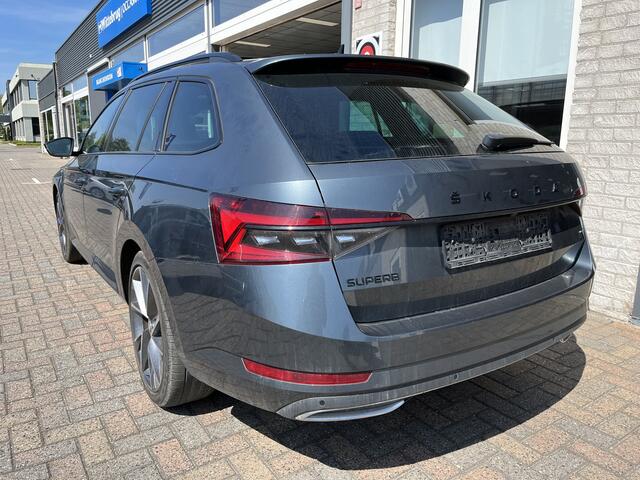 Skoda SUPERB Combi 1.4 TSI iV Sportline Business / AUTOMAAT/ PANO/ TREKHAAK/ CAMERA/ PARK. SENSOREN/ KEYLESS/ LED/ APP-CONNECT/ CLIMA/ DAB/ MEMORY SEAT/ STOEL-STUUR VERWARMING/ ELEK. ACHTERKLEP/ MULTI. STUUR/