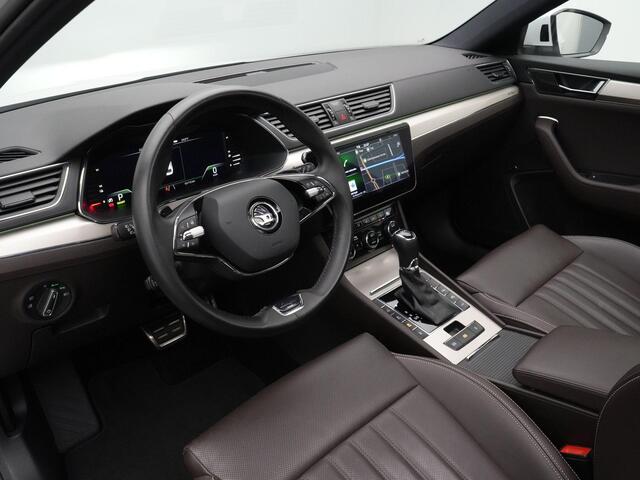 Skoda SUPERB Combi 1.4 TSI iV 218 pk PHEV Laurin & Klement | Panoramadak | Stoelventilatie | Rondomzicht camera | Lederen bekleding | Trekhaak | CANTON sound | Adaptive Cruise | 18 inch
