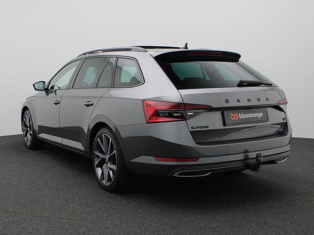 Skoda SUPERB Combi 1.4 TSI iV Sportline Business 218PK DSG Pano-Schuifdak, Trekhaak, Matrix-LED Verlichting, Navi Columbus, Side Assist, Virtual Pedal, Memorystoel, Achteruitrijcamera, Stoel-Stuurverwarming, 19" LM Velgen