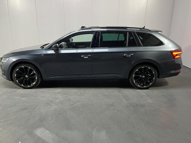 Skoda SUPERB Combi 1.4 TSI iV Sportline Business AUTOMAAT/ TREKHAAK/ PANO/ CANTON AUDIO/ CAMERA/ PARK. SENSOREN/ MEMORY SEATS/ DODE HOEK/ CRYSTAL LIGHTING/ STOEL+STUUR VERWARM./ NAVI/ SMARTLINK/ CLIMA/ 19'' LMV