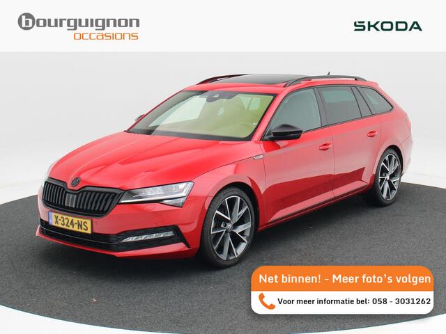 Skoda SUPERB Combi 1.5 TSi 150 Pk Automaat Sportline Business | Panoramadak | Trekhaak | Virtual Cockpit | Adaptive Cruise | Camera | LED | 19 Inch | 53.466 Km!