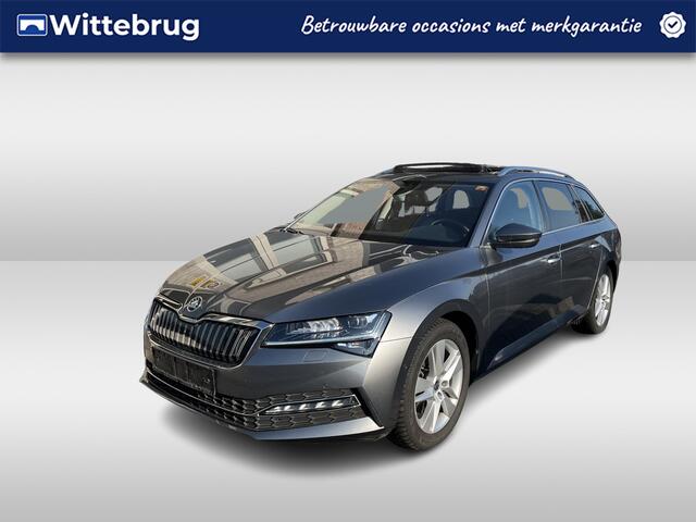Skoda SUPERB Combi 1.4 TSI iV Style / AUTOMAAT/ PANO/ TREKHAAK/ STANDKACHEL/ MEMORY SEAT/ ELEK.KLEP/ PARK.SENSOR.V+A/ 360 CAMERA/ ACC/ DCC/ STUUR+STOELVERWARM.V+A/ KEYLESS/ SMARTLINK/ DODEHOEK/ NAVI/ DAB/ CLIMA/ LED/ 17'' LMV